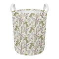 Vintage Giraffe Print Round Laundry Basket
