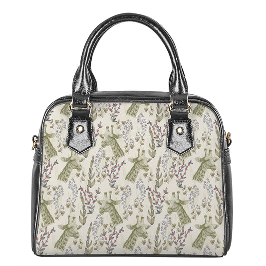 Vintage Giraffe Print Shoulder Handbag
