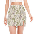 Vintage Giraffe Print Side Slit Mini Skirt