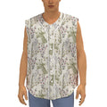 Vintage Giraffe Print Sleeveless Baseball Jersey