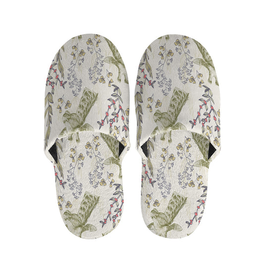 Vintage Giraffe Print Slippers