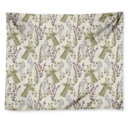 Vintage Giraffe Print Tapestry