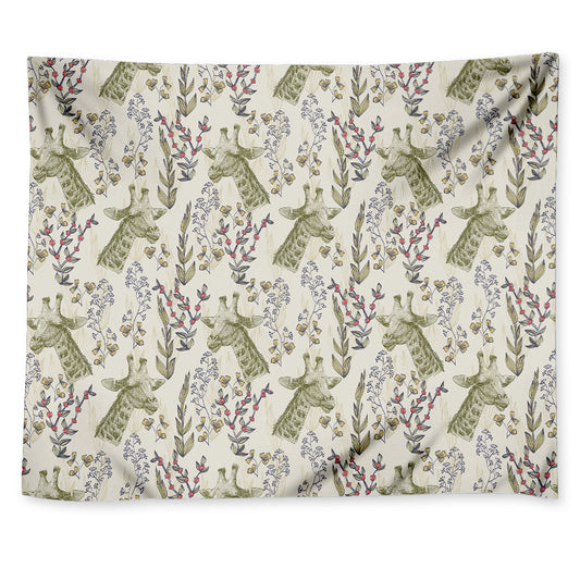 Vintage Giraffe Print Tapestry