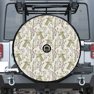 Vintage Giraffe Print Tire Cover With Camera Hole