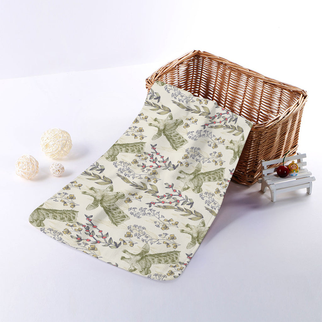 Vintage Giraffe Print Towel