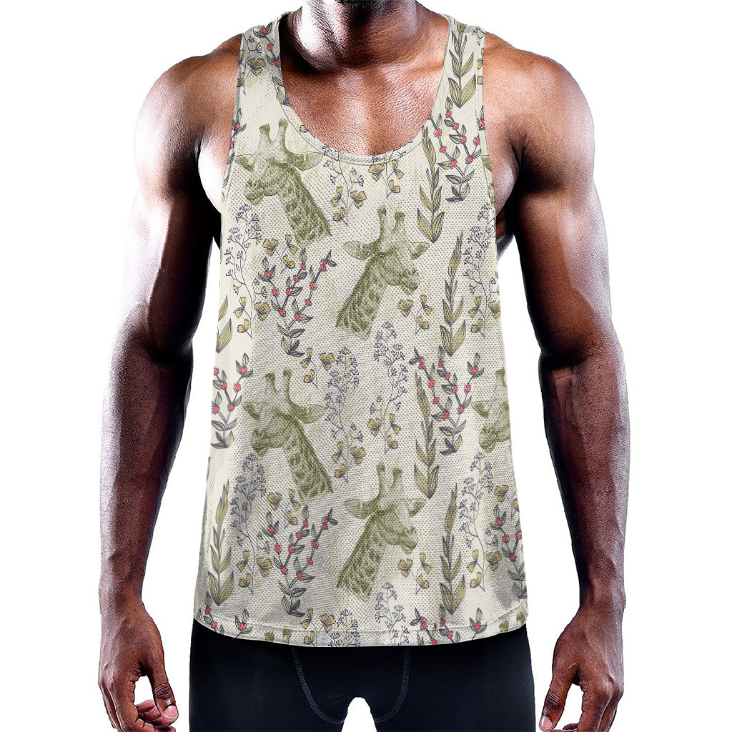 Vintage Giraffe Print Training Tank Top