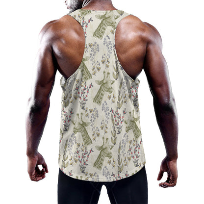 Vintage Giraffe Print Training Tank Top