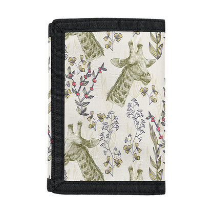 Vintage Giraffe Print Trifold Wallet