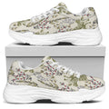 Vintage Giraffe Print White Chunky Shoes
