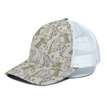 Vintage Giraffe Print White Mesh Trucker Cap