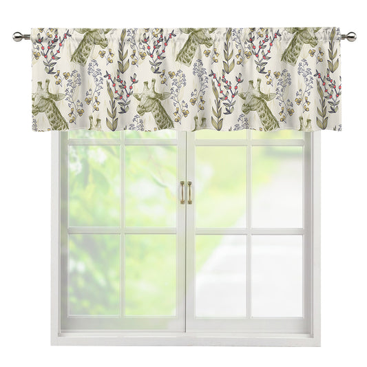Vintage Giraffe Print Window Valance
