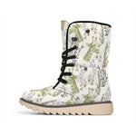 Vintage Giraffe Print Winter Boots