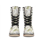 Vintage Giraffe Print Winter Boots