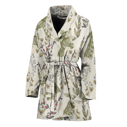Vintage Giraffe Print Women's Bathrobe