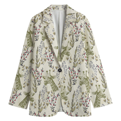 Vintage Giraffe Print Women's Blazer
