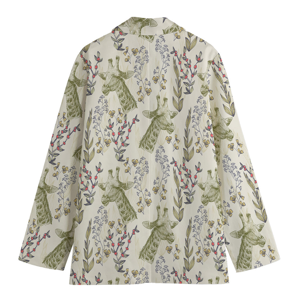Vintage Giraffe Print Women's Blazer