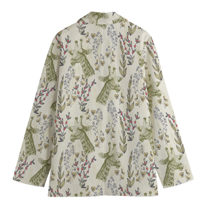 Vintage Giraffe Print Women's Blazer