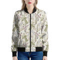 Vintage Giraffe Print Women's Bomber Jacket