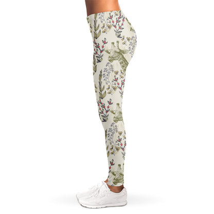 Vintage Giraffe Print Women's Leggings