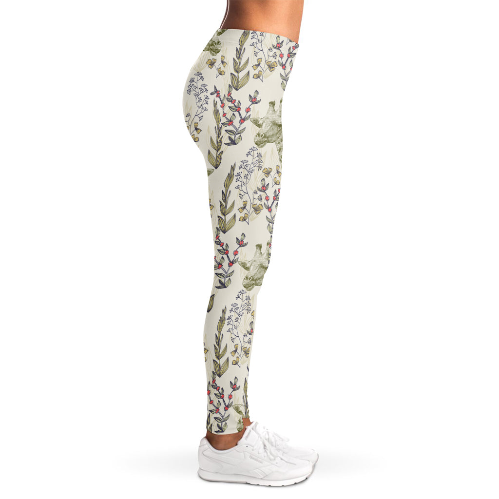 Vintage Giraffe Print Women's Leggings