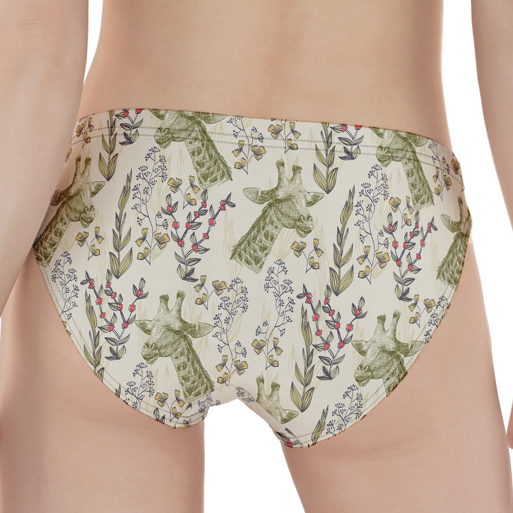 Vintage Giraffe Print Women's Panties