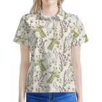 Vintage Giraffe Print Women's Polo Shirt