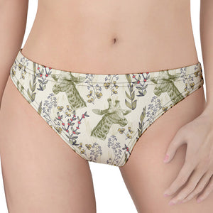 Vintage Giraffe Print Women's Thong