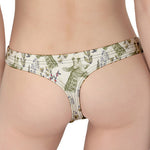 Vintage Giraffe Print Women's Thong