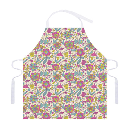Vintage Girly Floral Print Adjustable Apron