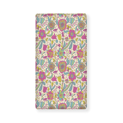 Vintage Girly Floral Print Baby Crib Sheet