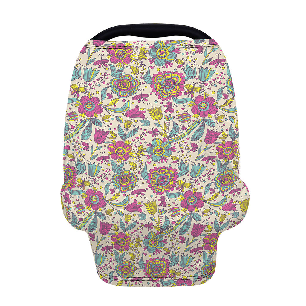 Vintage Girly Floral Print Baby Seat Cover