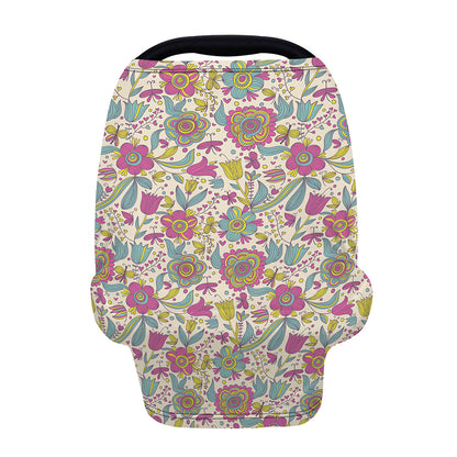 Vintage Girly Floral Print Baby Seat Cover