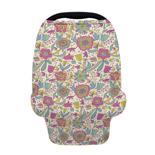 Vintage Girly Floral Print Baby Seat Cover