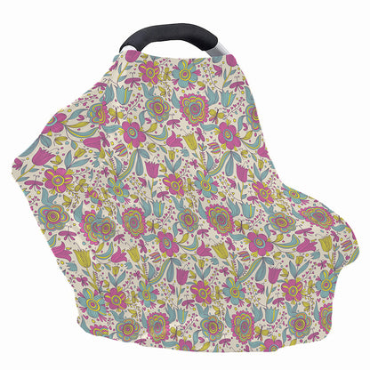 Vintage Girly Floral Print Baby Seat Cover