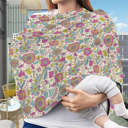 Vintage Girly Floral Print Baby Seat Cover