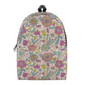Vintage Girly Floral Print School Backpack