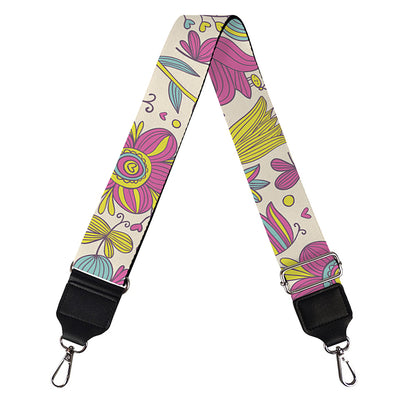 Vintage Girly Floral Print Bag Strap