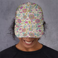Vintage Girly Floral Print Baseball Cap