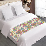 Vintage Girly Floral Print Bed Runner