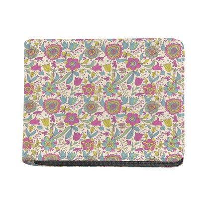 Vintage Girly Floral Print Bifold Wallet