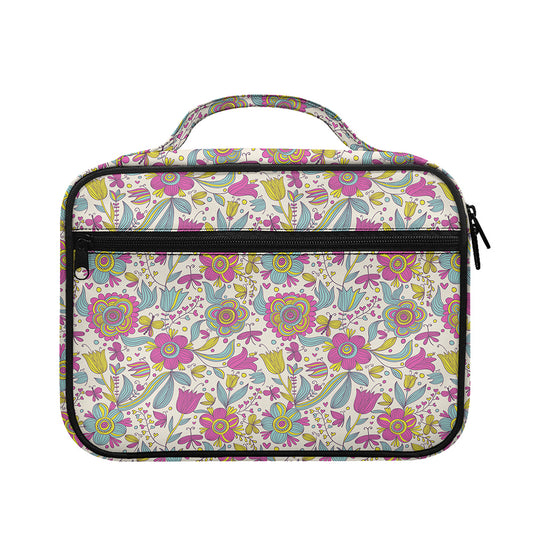 Vintage Girly Floral Print Briefcase Bible Bag