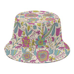 Vintage Girly Floral Print Bucket Hat