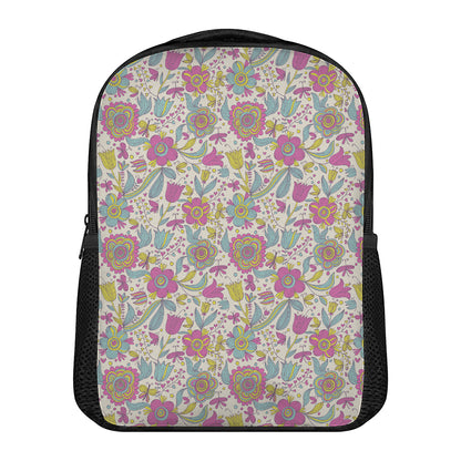 Vintage Girly Floral Print Casual Backpack