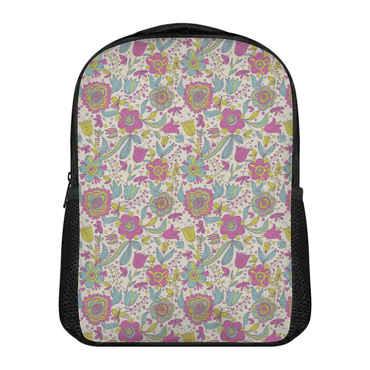 Vintage Girly Floral Print Casual Backpack