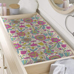 Vintage Girly Floral Print Changing Pad Cover