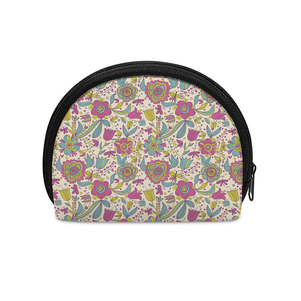 Vintage Girly Floral Print Coin Purse