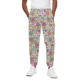 Vintage Girly Floral Print Cotton Sweatpants