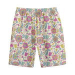 Vintage Girly Floral Print Cotton Shorts