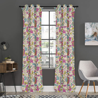 Vintage Girly Floral Print Curtain