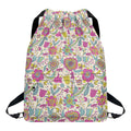 Vintage Girly Floral Print Drawstring Backpack